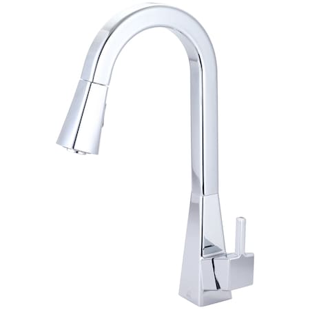 Olympia Single Handle Pull-Down Kitchen Faucet in Chrome K-5060